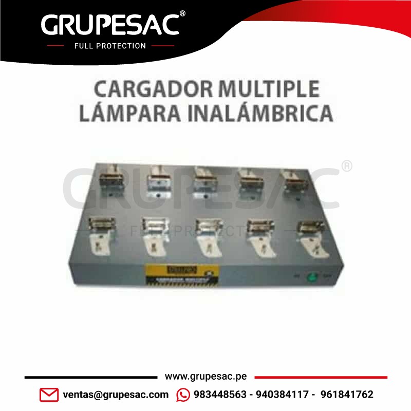 CARGADOR MULTIPLE LÁMPARA INALÁMBRICA