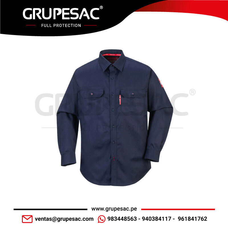 Camisa-Bizflame-88-12-Azul-FR89-Portwest