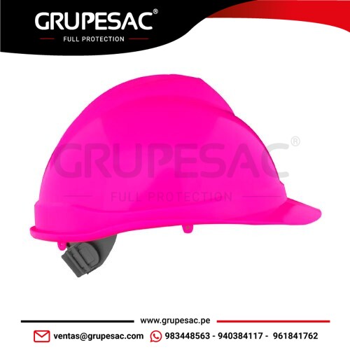 Casco Evo con Top 33 Fluor Fucsia Steelpro