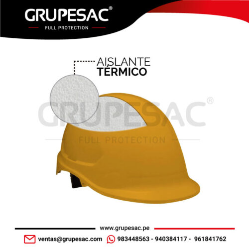 Casco MTA ABS Amarillo Aislante Térmico Steelpro