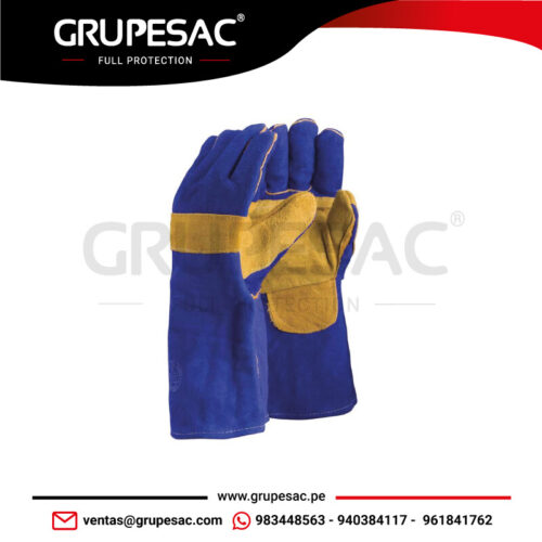 Guante Soldador Descarne Azul 40 Cm. Steelpro
