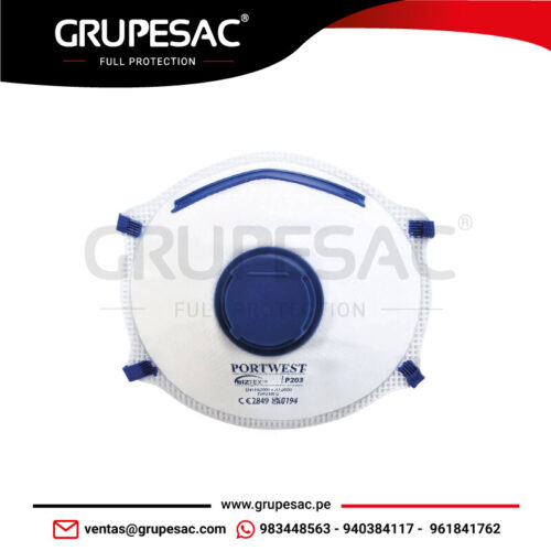 Mascarilla Dolomite con válvula P203 Portwest