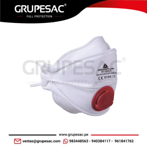 Mascarillas FFP3 de 4 Partes Plegables con Válvula Delta Plus